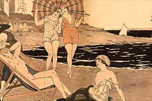 Vintage Erotic Illustration with Classic Retro Charm