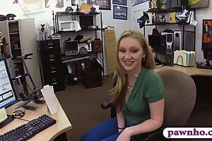 Blonde Sucks Massive Cock In Pawn Shop