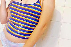 Amateur Teen Stepsister Reveals Perfect Ass, Fingers Wet Pussy, Small Tits