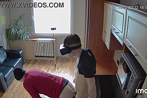 i'm watching this gay slut get fucked on the kitchen counter