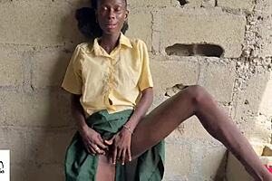 Sexy teen 18+ student caught masturbating around the bush