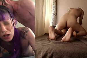 alt submissive bitch cries during pile driving hard anal fuck with muscular cock creampie