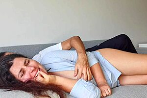 Shocked Stepson Surprises Resting Stepmom with Cum in Husband's Absence