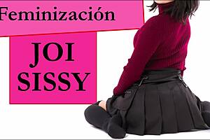 i guide sissy feminization with mini skirt and condom cei