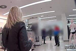 Gorgeous czech cutie is seduced in the supermarket and poked in pov