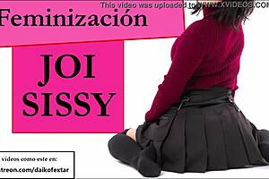 i guide sissy feminization with mini skirt and condom cei