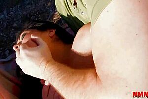 i cute latina teen 18+ girl fucked hard outdoors with deepthroat blowjob