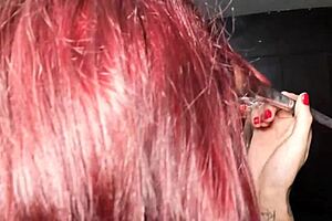 fanny menezes worships ass backstage in crossdressing photoshoot!