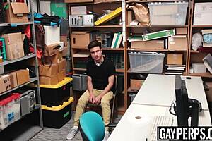 Young Perp Rides Officer's Huge Black Cock in Office!