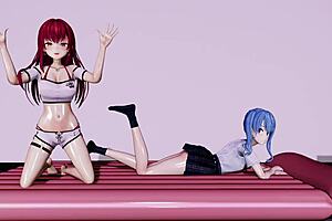 ntr lesbians scissoring with vibrators and toys