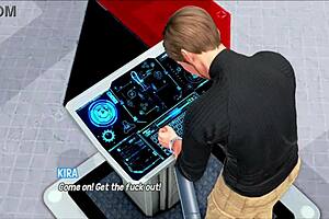 Huge boobs and big cock action in 3D game