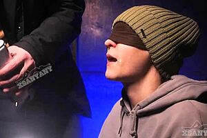 Angry but happy as stepbrother uses my mouth for cum