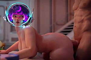 Hot animated porn with futanari Juno in Overwatch 2 scenes