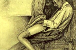 Vintage Erotic Illustration Showcasing Retro Anime Style and Antique Charm