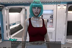 stranded in space, kissing the hot doctor playfully