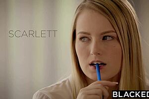 I took my first big black cock, and it was amazing with blonde Scarlet Sage.