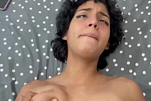 A petite stepsister shows her sexual skills and temptations