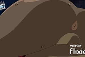 Black Canary gets her throat fucked in this animated porn