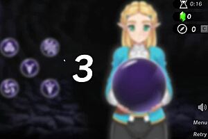 Zelda engages in anal and blowjob in the spirit orbs porn game