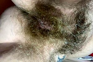 Chilling with hairy pussy closeup for 10 minutes