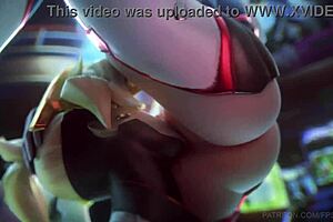 3D porn video with anal sex and pussy licking with a beautiful big ass