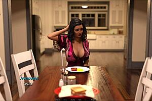 Dancing With A Brunette Milf In An Exciting Game