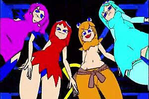 Hot anime ghosts dance in three stages