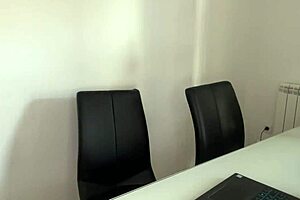 Huge Cum Flows From Stepmom's Boner Onto Stepson's Face In The Office