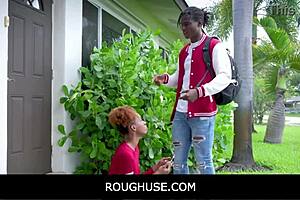 rough black teen stepsister gets used