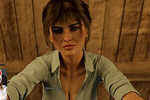 Artemis 1, the Playful Fox, Enjoys Playing Adult Visual Novel with Big Tits, Bent Over Doggystyle, Cum, Cowgirl, Brunette, and Cum in Mouth Scenes.