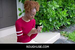 rough black teen stepsister gets used