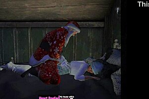 Santa uses back door on christmas