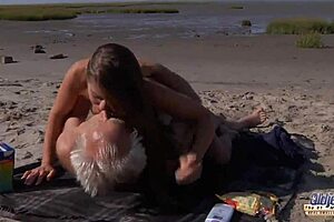 man, i watched this hot teen get pounded by grandpa at the beach