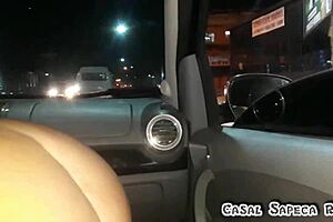 sucking friend while driving with windows open, husband filming