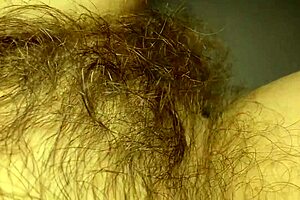 Chilling with hairy pussy closeup for 10 minutes