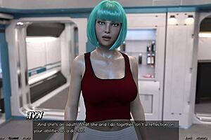 stranded in space, kissing the hot doctor playfully