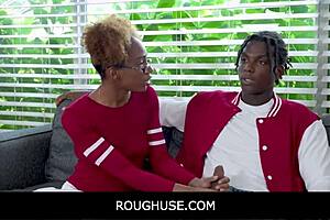 rough black teen stepsister gets used