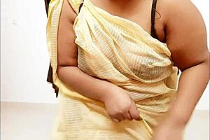 chubby asian aunty showing off her boobs 😏