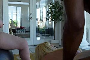 Big Black Cock Personal Trainer Receives Intense Oral Pleasure From Two Blonde Big Beautiful Women In Detailed Sucking Session