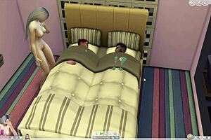 Hentai threesome with The Sims 4 first person experience