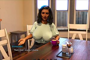 Dancing With A Brunette Milf In An Exciting Game