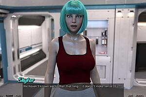 stranded in space, kissing the hot doctor playfully