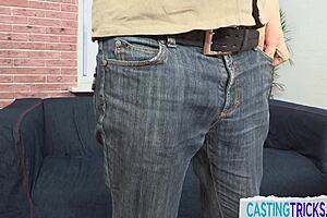 In reality casting interview European babe gets banged in group sex tape with cum sprayed all over