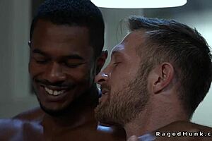 Interracial gay anal with spanking contrast
