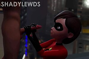 helen parr gives a rooftop handjob