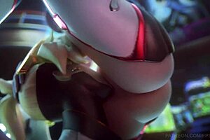 3D porn video with anal sex and pussy licking with a beautiful big ass