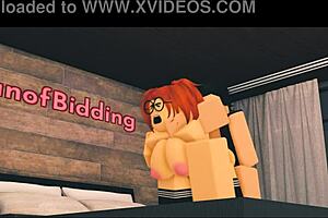 Is this nerdy ginger slut getting fucked in the bedroom?