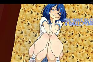 Anna yanami takes intense double penetration in hentai parody