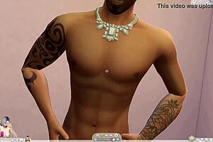 the sims 4 cartoon 3some in first person anime style