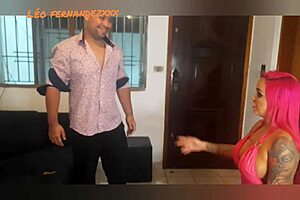 Léo Fernandez and Lolla Martinelli where the wife gets hot, ditches panties, wears short dress, super horny for ass action